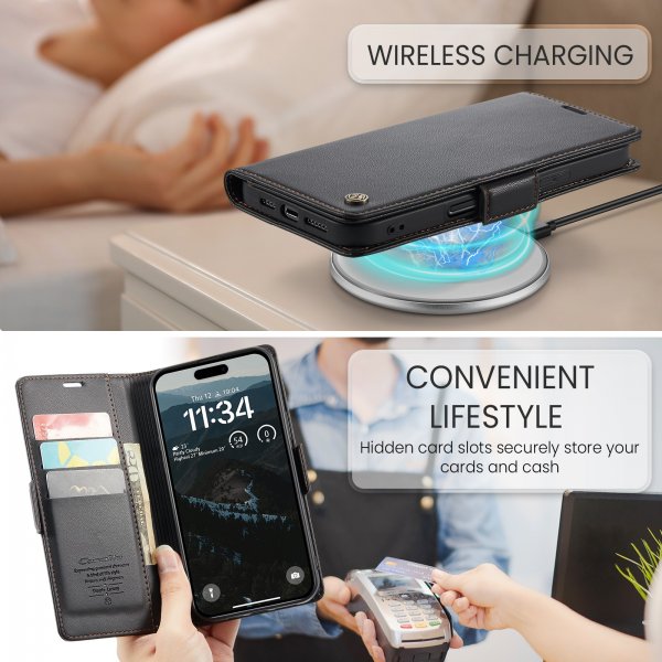 CaseMe iPhone 17 Pro -kotelo 023 Series Musta