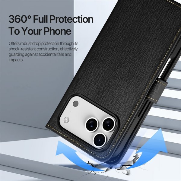 Dux Ducis iPhone 17 Pro -kotelo 2-in-1 Lawa Series MagSafe musta