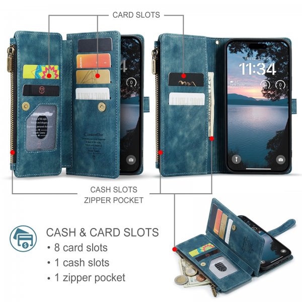 CaseMe iPhone 17 Pro -suojakuori C30-sarja sininen