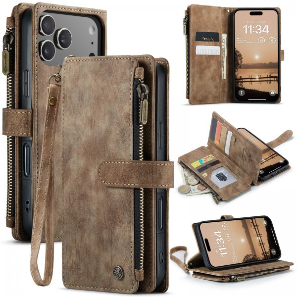 CaseMe iPhone 17 Pro -kotelo C30-sarja Ruskea