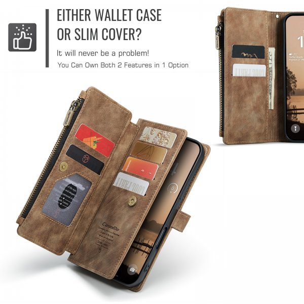 CaseMe iPhone 17 Pro -kotelo C30-sarja Ruskea