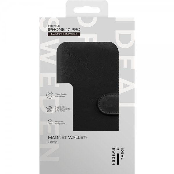 Ideal of Sweden iPhone 17 Pro -lompakkokotelo MagSafe, musta
