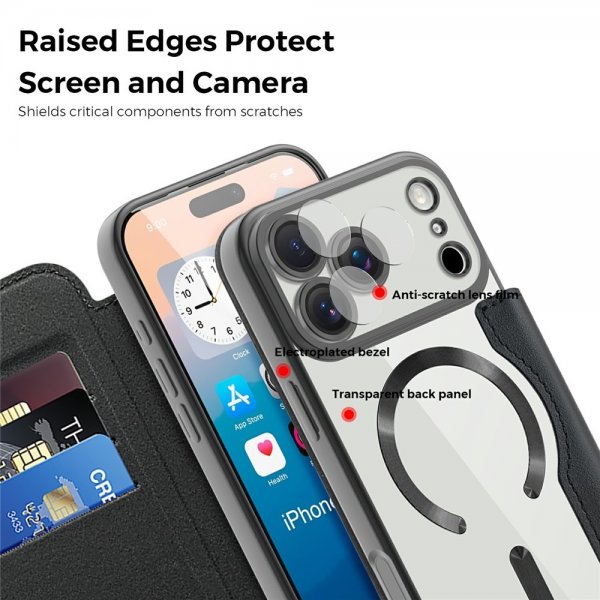 iPhone 17 Pro -kotelo MagSafe, musta