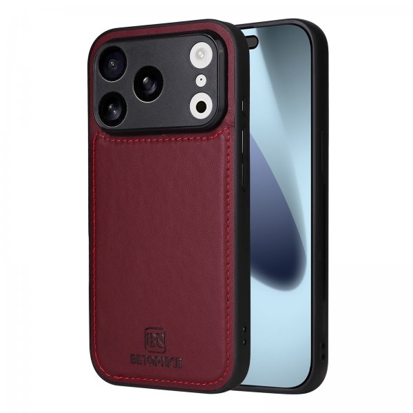 Betopnice iPhone 17 Pro Kotelo irrotettavalla kuorella 005 Punainen