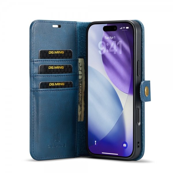 Dg.Ming iPhone 17 Pro Kotelo irrotettavalla kuorella, sininen