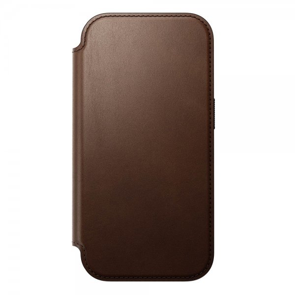 Nomad iPhone 17 Pro Modern Leather Folio -kotelo, ruskea