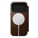 Nomad iPhone 17 Pro Modern Leather Folio -kotelo, ruskea