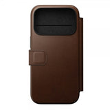 Nomad iPhone 17 Pro Modern Leather Folio -kotelo, ruskea