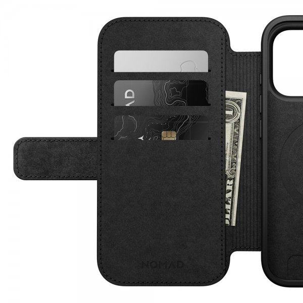 Nomad iPhone 17 Pro Modern Leather Folio -suojakotelo, English Tan