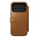 Nomad iPhone 17 Pro Modern Leather Folio -suojakotelo, English Tan