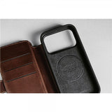Nomad iPhone 17 Pro Modern Leather Folio -suojakotelo, Horween Rustic Brown