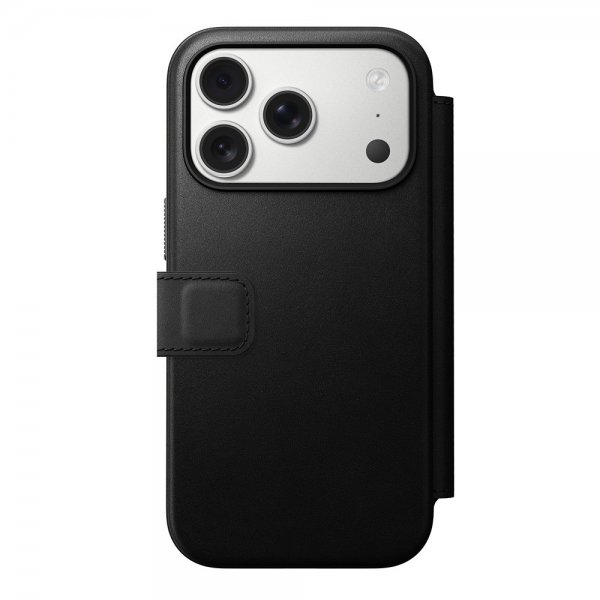 Nomad iPhone 17 Pro Modern Leather Folio -suojakotelo, musta