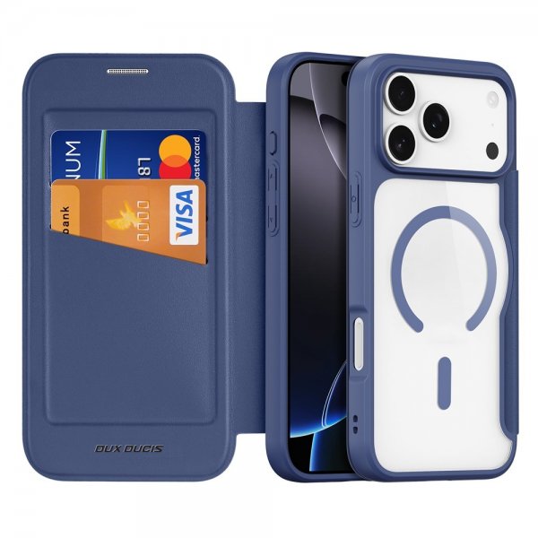 Dux Ducis iPhone 17 Pro Kotelo Skin X Pro Series MagSafe Sininen