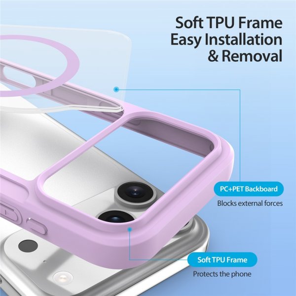 Dux Ducis iPhone 17 Pro -suojakuori, Skin X Pro Series, MagSafe, violetti