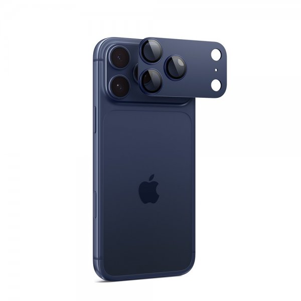 Spigen iPhone 17 Pro kameransuojaus Glas.tR EZ Fit Optik Pro XL Sininen