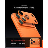 Spigen iPhone 17 Pro kameran suojalasi Glas.tR EZ Fit Optik Pro XL Oranssi