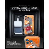 Spigen iPhone 17 Pro kameran suojalasi Glas.tR EZ Fit Optik Pro XL Oranssi