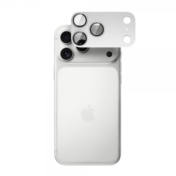 Spigen iPhone 17 Pro kameran suojalasi Glas.tR EZ Fit Optik Pro XL Silver