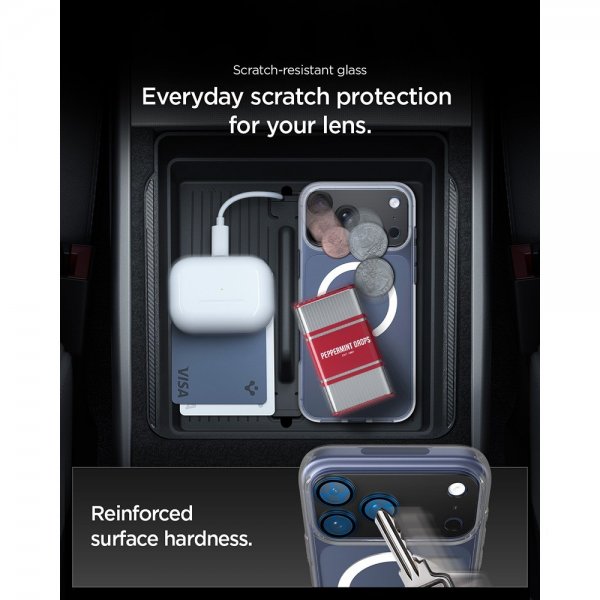 Spigen iPhone 17 Pro kameransuoja Glas.tR EZ Fit Optik Pro XL Musta