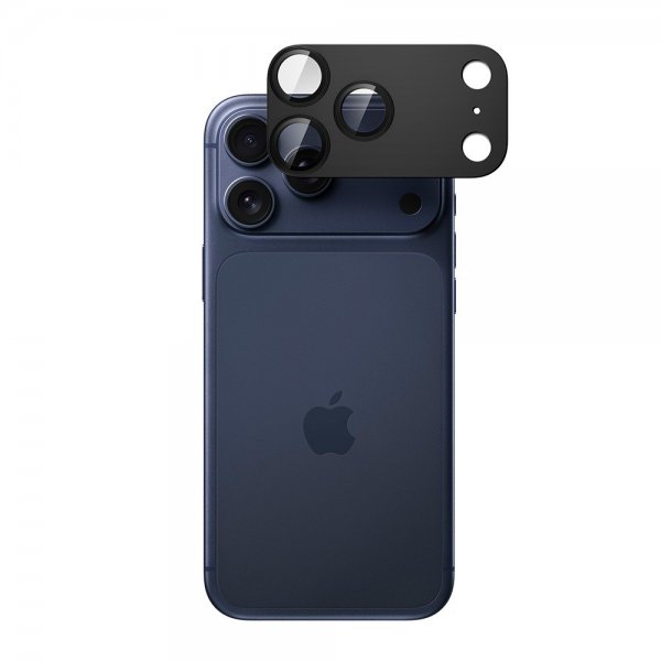 Spigen iPhone 17 Pro kameransuoja Glas.tR EZ Fit Optik Pro XL Musta