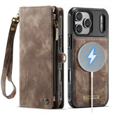 CaseMe iPhone 17 Pro Max -suojakotelo, 008 Series, irrotettava kuori, ruskea