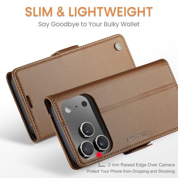 CaseMe iPhone 17 Pro Max -kotelo 023 Series Ruskea