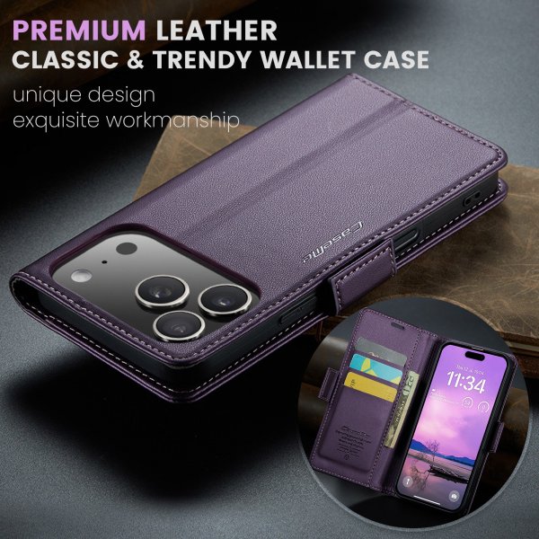 CaseMe iPhone 17 Pro Max -kotelo 023-sarja violetti