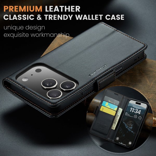CaseMe iPhone 17 Pro Max -suojakotelo 023-sarja musta