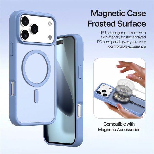 Dux Ducis iPhone 17 Pro Max 2-in-1 Lawa Series MagSafe -kuori, sininen