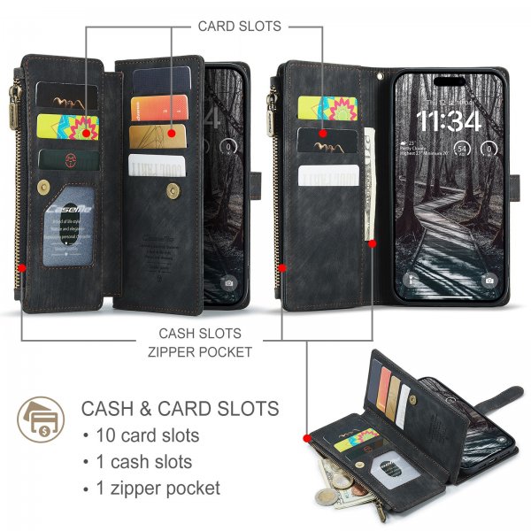 CaseMe iPhone 17 Pro Max -kotelo C30 Series musta