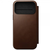 Nomad iPhone 17 Pro Max -kotelo, Modern Leather Folio, ruskea