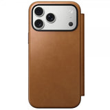 Nomad iPhone 17 Pro Max -suojakotelo, Modern Leather Folio, English Tan