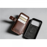 Nomad iPhone 17 Pro Max -suojakotelo, Modern Leather Folio, Horween Rustic Brown