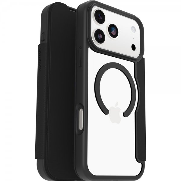 Otterbox iPhone 17 Pro Max React Folio MagSafe -suojakotelo, Black Crystal