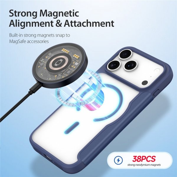 Dux Ducis iPhone 17 Pro Max -suojakuori Skin X Pro Series MagSafe, sininen