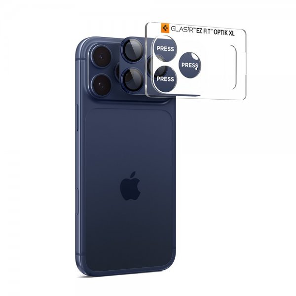 Spigen iPhone 17 Pro Max Kamerasuojalasi Glas.tR EZ Fit Optik Pro XL Sininen