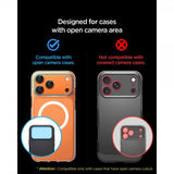 Spigen iPhone 17 Pro Max Kamerasuojalasi Glas.tR EZ Fit Optik Pro XL Oranssi