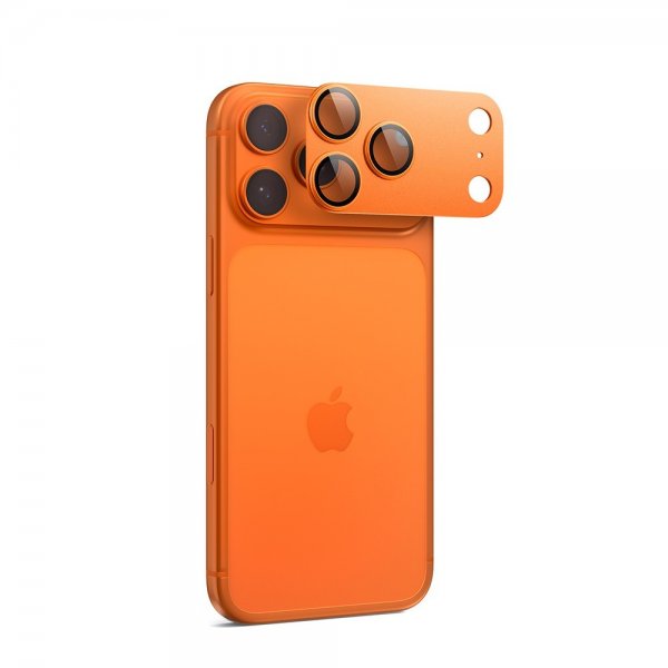 Spigen iPhone 17 Pro Max Kamerasuojalasi Glas.tR EZ Fit Optik Pro XL Oranssi