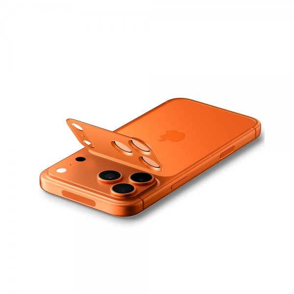Spigen iPhone 17 Pro Max Kamerasuojalasi Glas.tR EZ Fit Optik Pro XL Oranssi