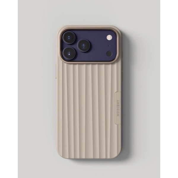 Nudient iPhone 17 Pro Max Kuori Bold Case MagSafe Linen Beige