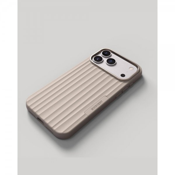 Nudient iPhone 17 Pro Max Kuori Bold Case MagSafe Linen Beige