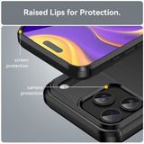 iPhone 17 Pro Max Kuori Harjattu hiilikuitukuvioitu Musta