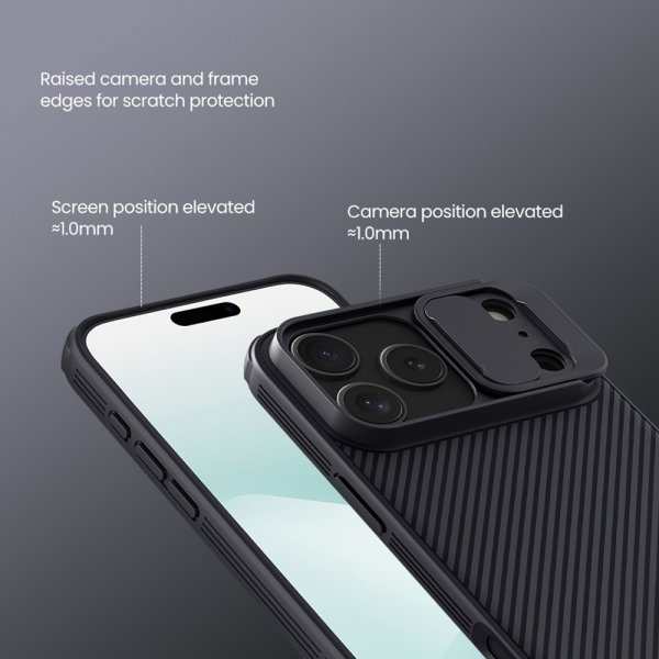 Nillkin iPhone 17 Pro Max -kuori CamShield Pro Musta