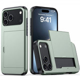iPhone 17 Pro Max Kuori Card Slide Vihreä