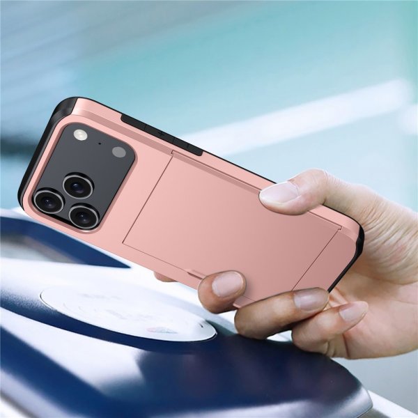 iPhone 17 Pro Max Kuori Card Slide Musta
