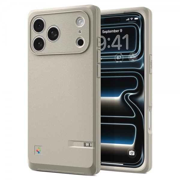 Spigen iPhone 17 Pro Max -kuori Classic LS MagFit Stone