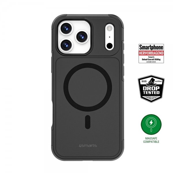 4smarts iPhone 17 Pro Max Defend Case Ultimag, musta