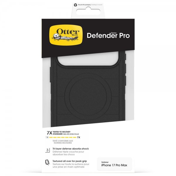 Otterbox iPhone 17 Pro Max Defender Pro MagSafe -kuori, musta
