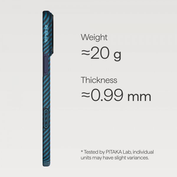 Pitaka iPhone 17 Pro Max Kuori Edge Black/Blue Twill