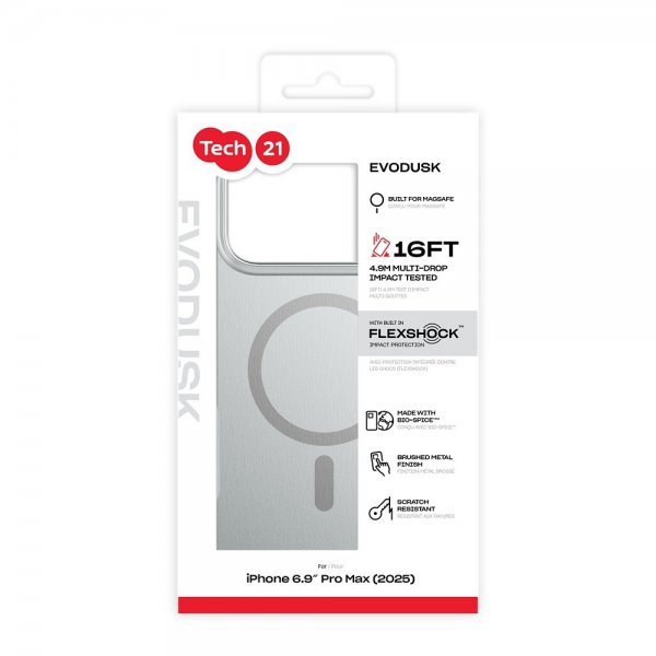 Tech21 iPhone 17 Pro Max -kuori EvoDusk MagSafe Titanium
